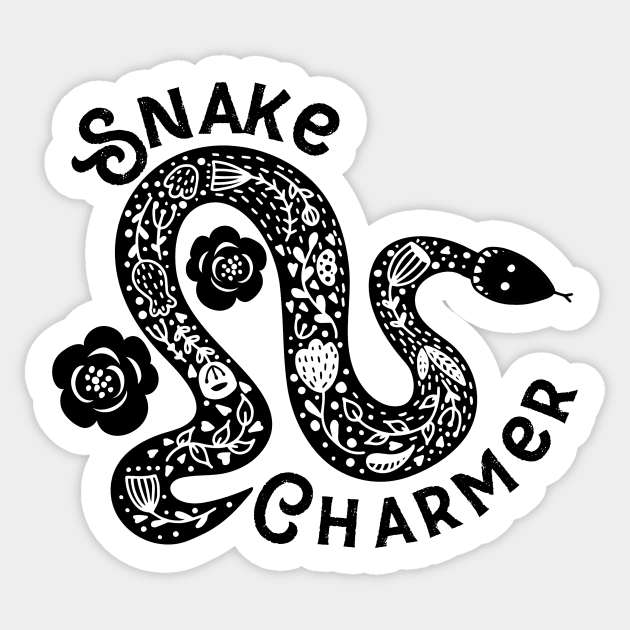 Snake Charmer Sticker by LittleBunnySunshine